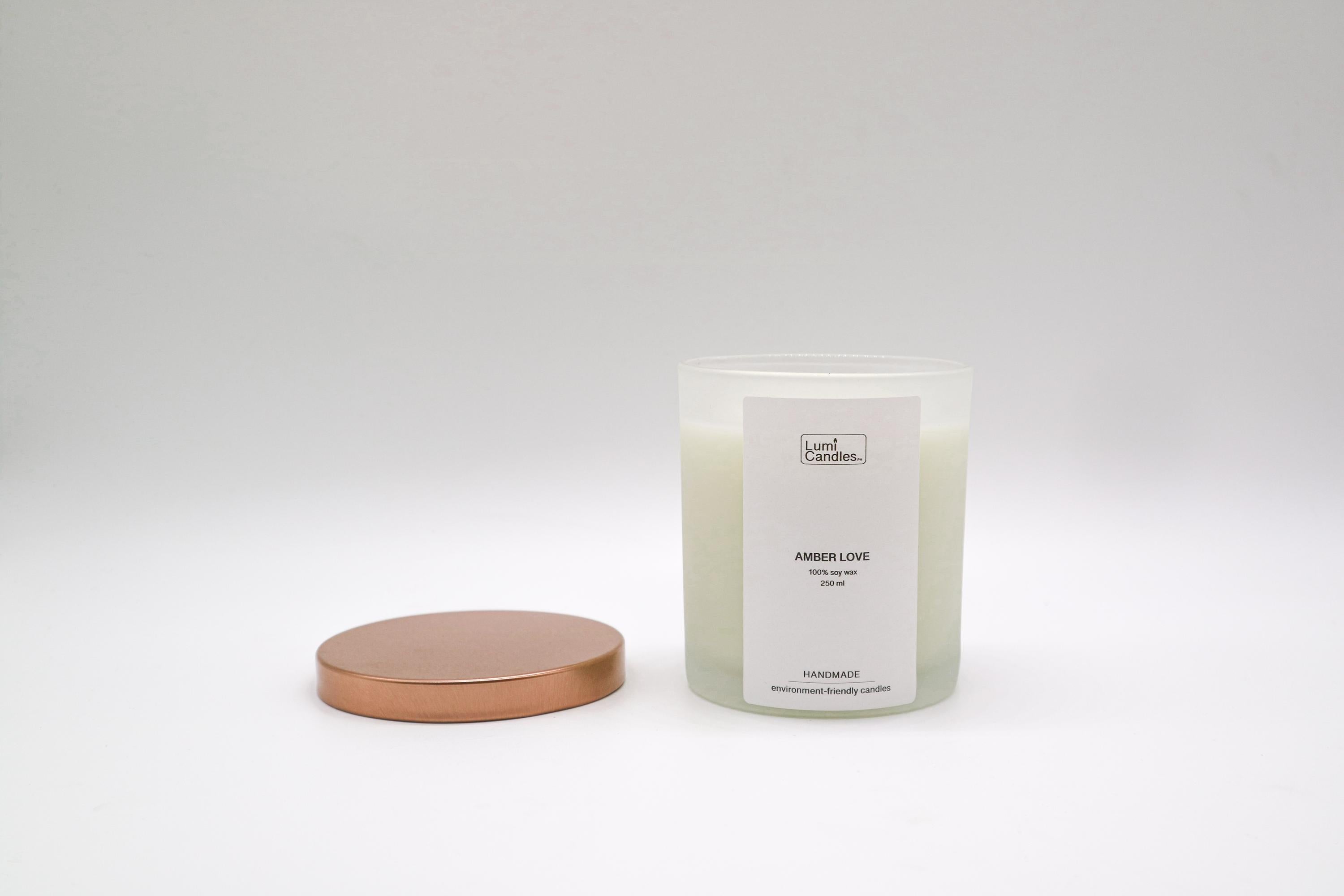 (Holiday Gifts min. 4pcs) Amber Love Scented Soy Candle 250ml
