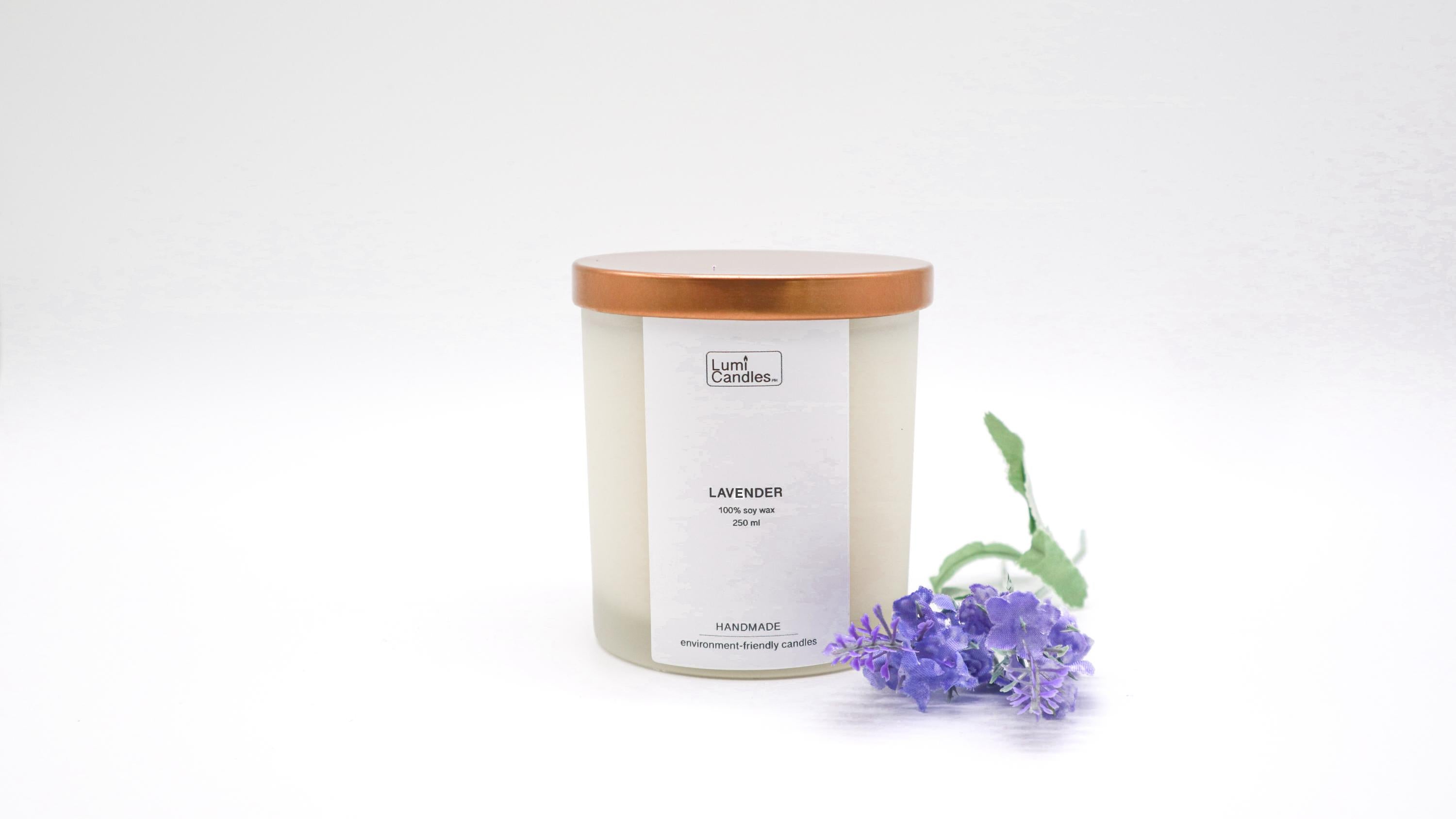 (Holiday Gifts min. 4pcs) Lavender Scented Soy Candle 250ml
