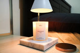 White Marble Candle Warmer and 5 RG Frosted Bundle B