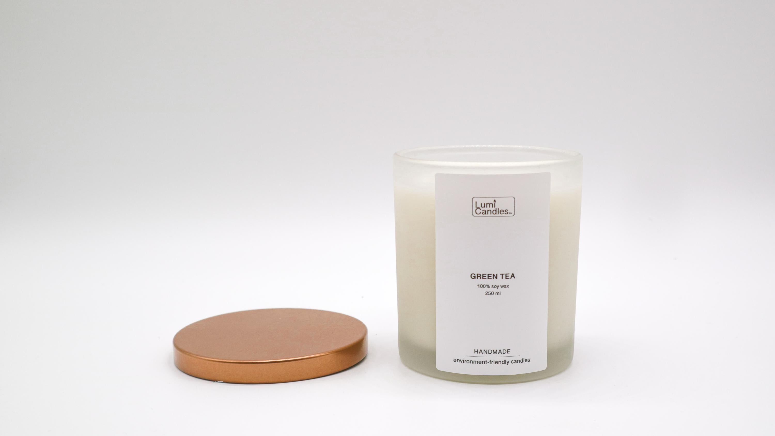 (Holiday Gifts min. 4pcs) Green Tea Scented Soy Candle 250ml