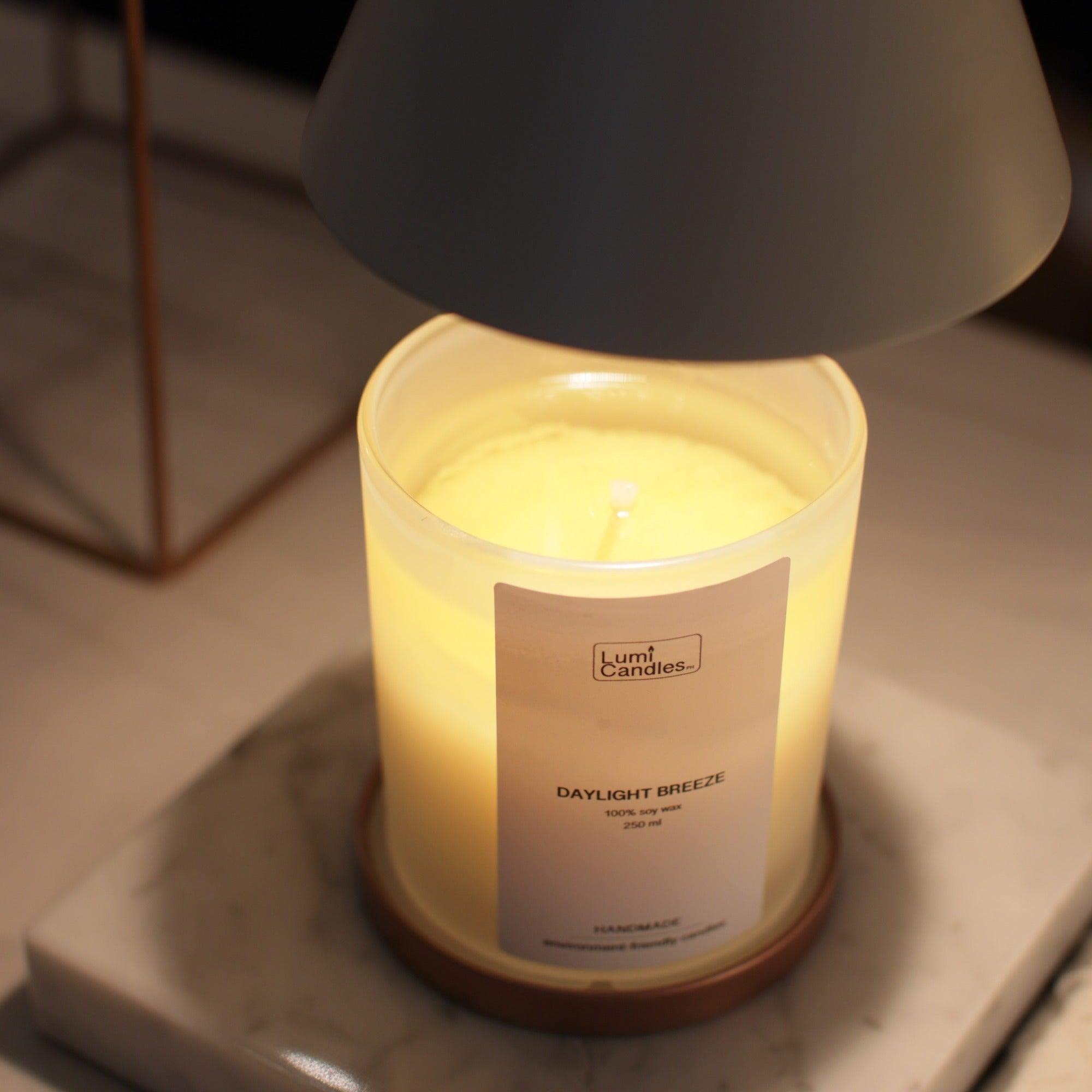 White Marble Candle Warmer and 5 RG Frosted Bundle B - Lumi Candles PH